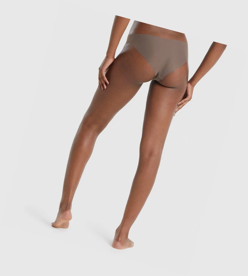 Gymshark No VPL Bikini Brief Naisten Alusvaatteet Ruskea | CSVMHB286