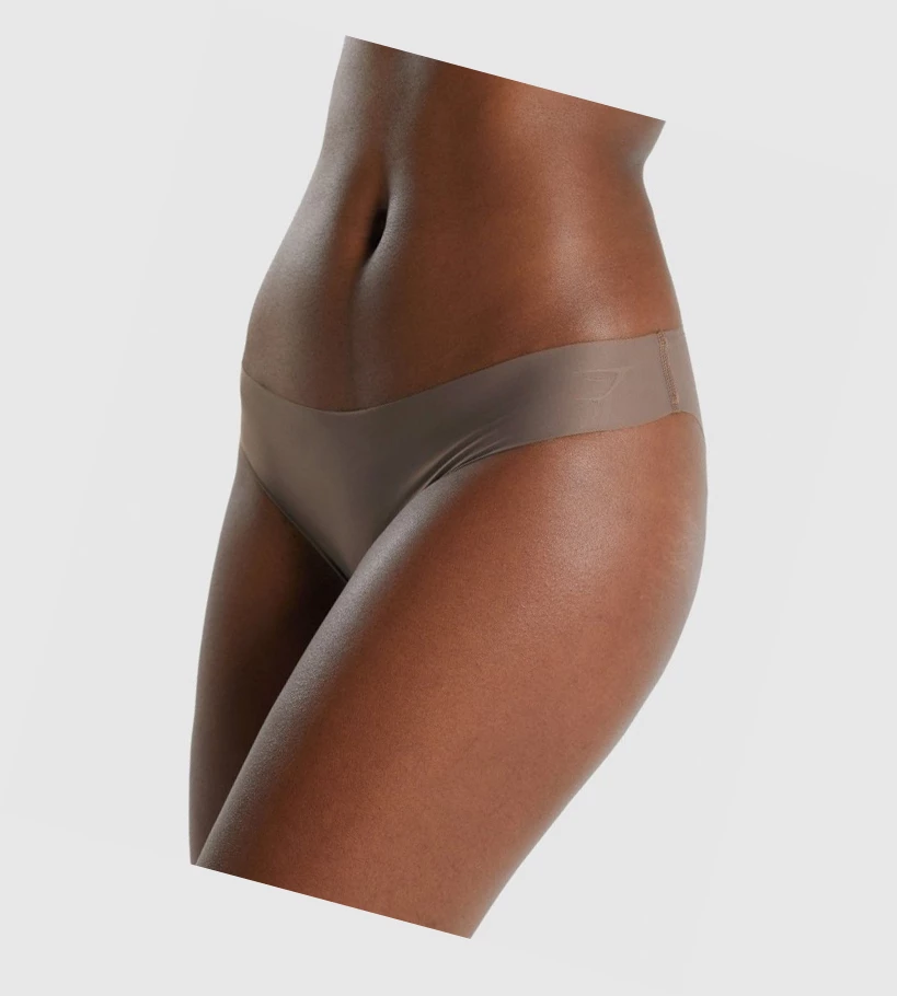 Gymshark No VPL Bikini Brief Naisten Alusvaatteet Ruskea | CSVMHB286