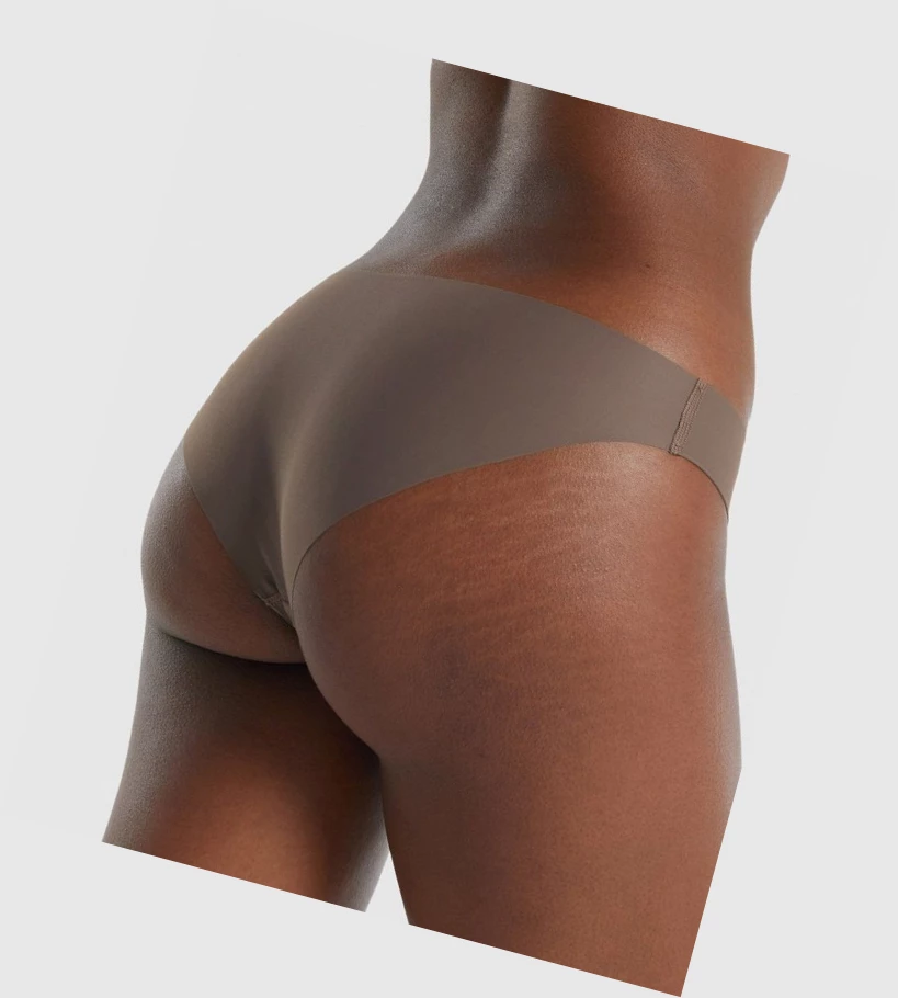 Gymshark No VPL Bikini Brief Naisten Alusvaatteet Ruskea | CSVMHB286