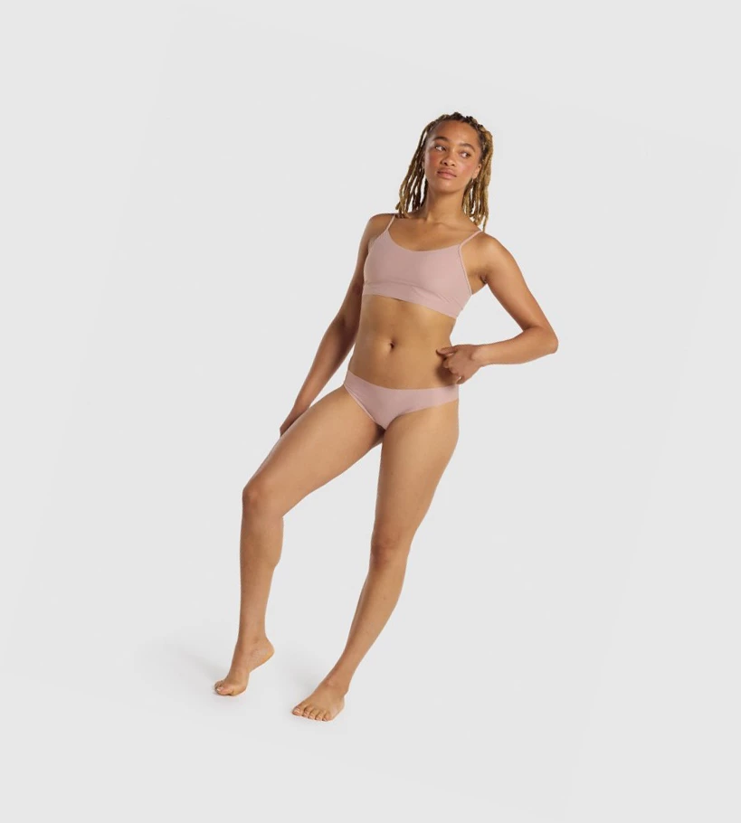 Gymshark No VPL Bikini Brief Naisten Alusvaatteet Harmaat Ruskea | FHZOBA097