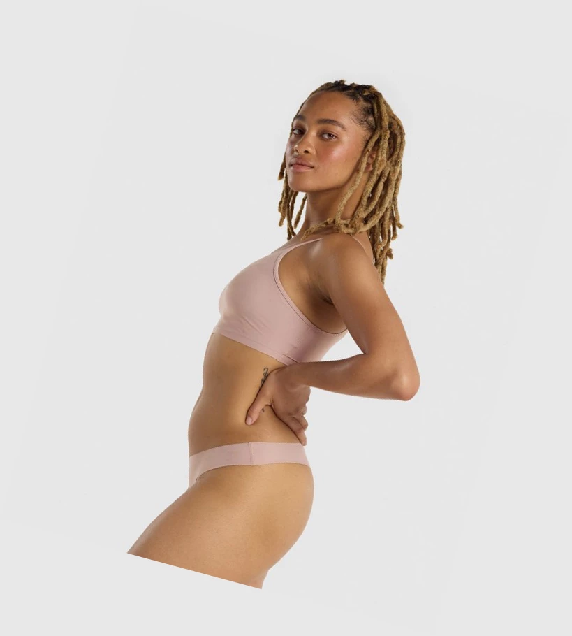 Gymshark No VPL Bralette Naisten Alusvaatteet Harmaat Ruskea | ONHRUT387