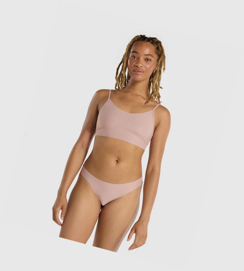 Gymshark No VPL Bralette Naisten Alusvaatteet Harmaat Ruskea | ONHRUT387