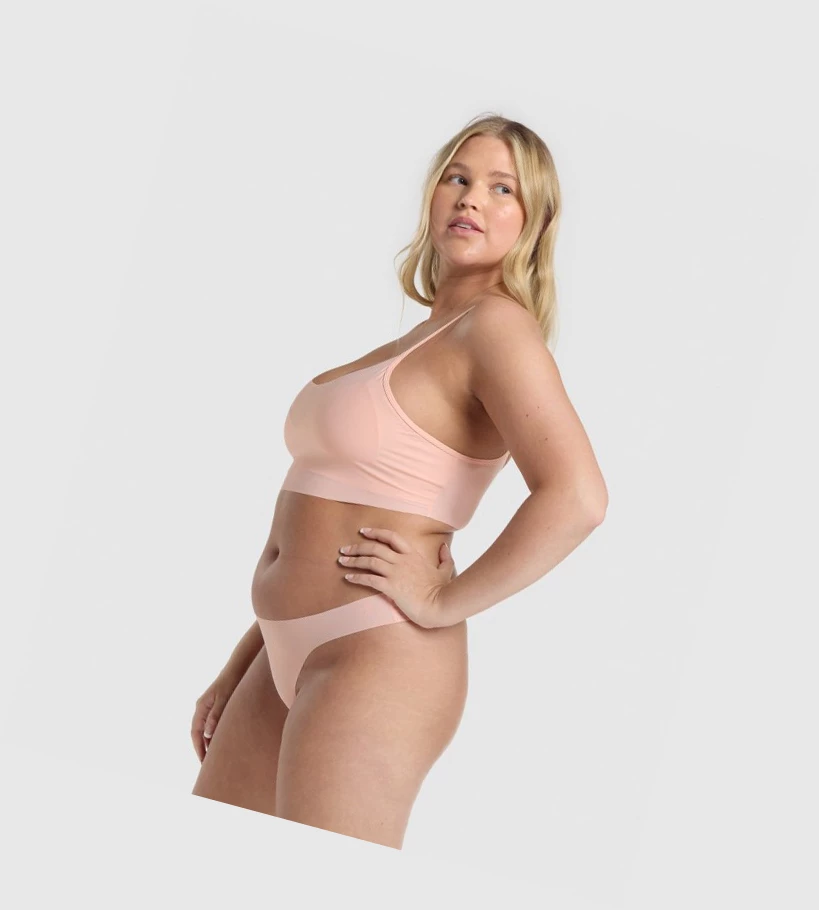 Gymshark No VPL Bralette Naisten Alusvaatteet Vaaleanpinkki | RJXVQF837