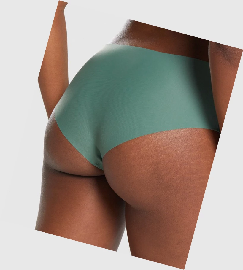 Gymshark No VPL Hipster 3pk Naisten Alusvaatteet Viininpunainen Sininen Vihreä | ATCDGX462