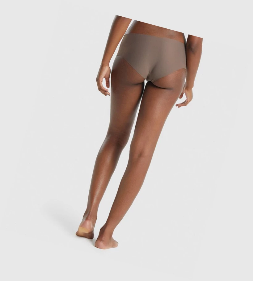 Gymshark No VPL Hipster Naisten Alusvaatteet Ruskea | EYBHQS374