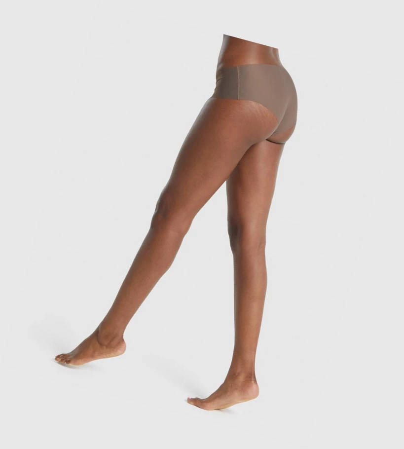 Gymshark No VPL Hipster Naisten Alusvaatteet Ruskea | EYBHQS374