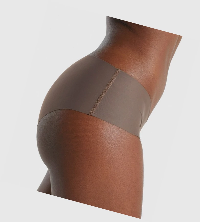Gymshark No VPL Hipster Naisten Alusvaatteet Ruskea | EYBHQS374
