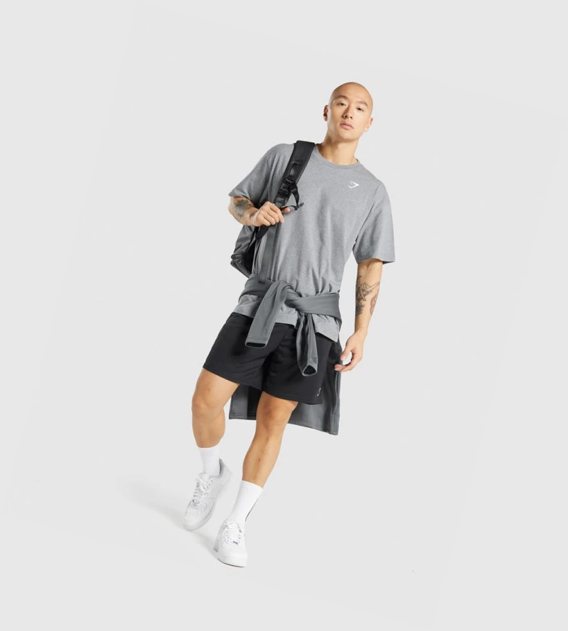 Gymshark Oversized Miesten T Paidat Harmaat | KEVNQH542