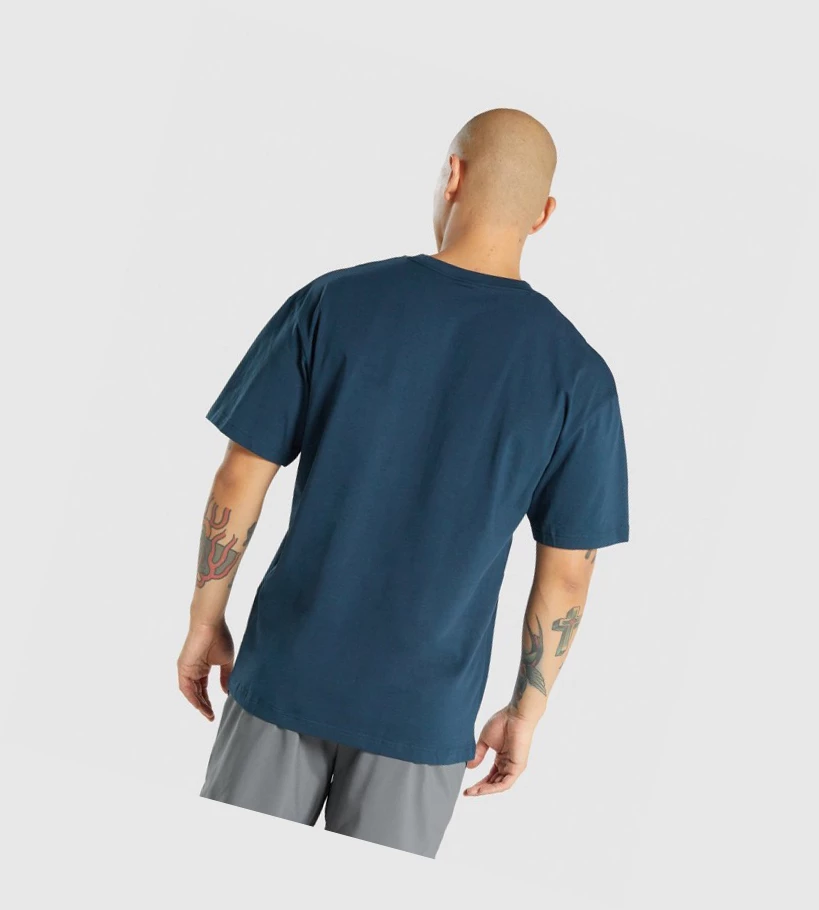 Gymshark Oversized Miesten T Paidat Laivastonsininen | ERJALX804