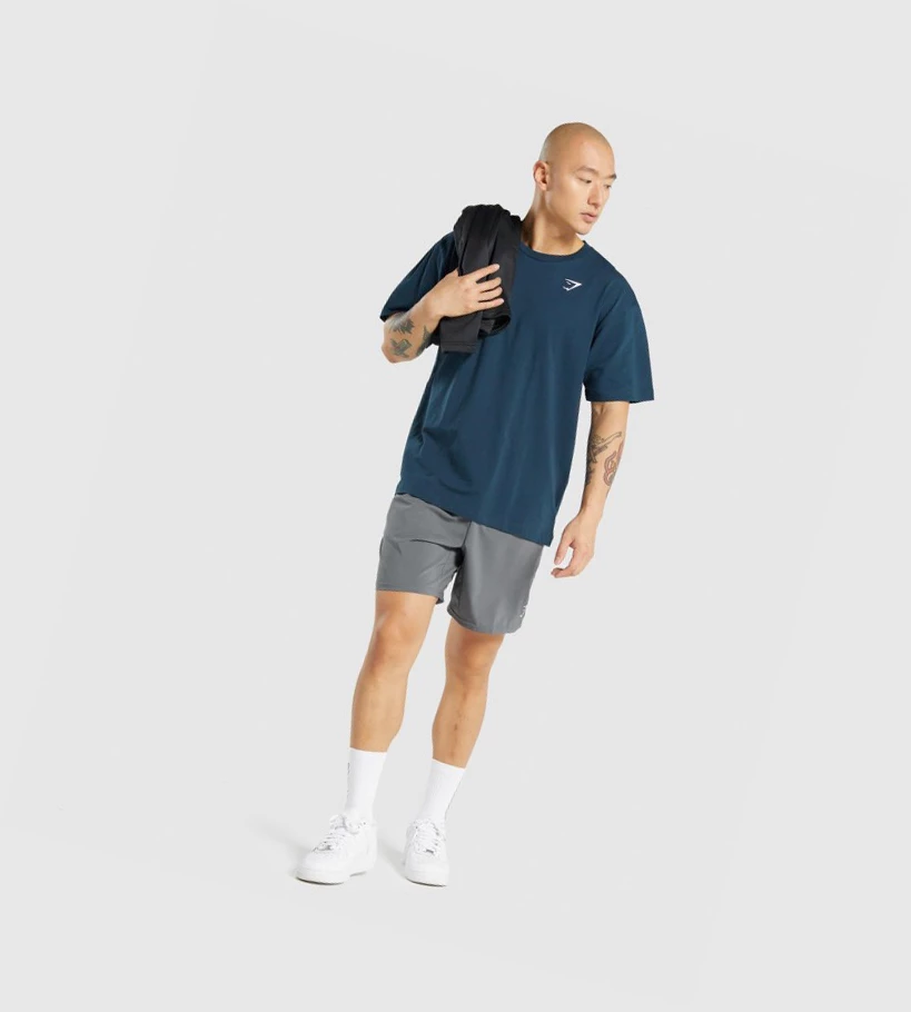 Gymshark Oversized Miesten T Paidat Laivastonsininen | ERJALX804