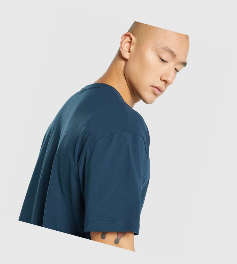 Gymshark Oversized Miesten T Paidat Laivastonsininen | ERJALX804