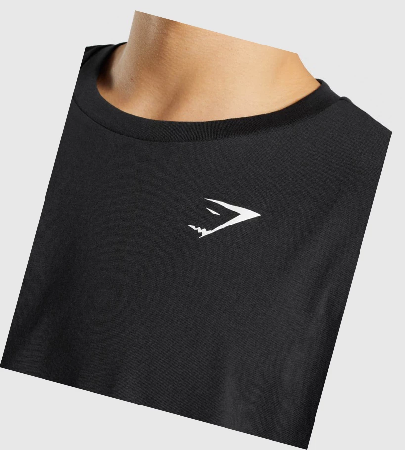 Gymshark Oversized Miesten T Paidat Mustat | SHPJMB961