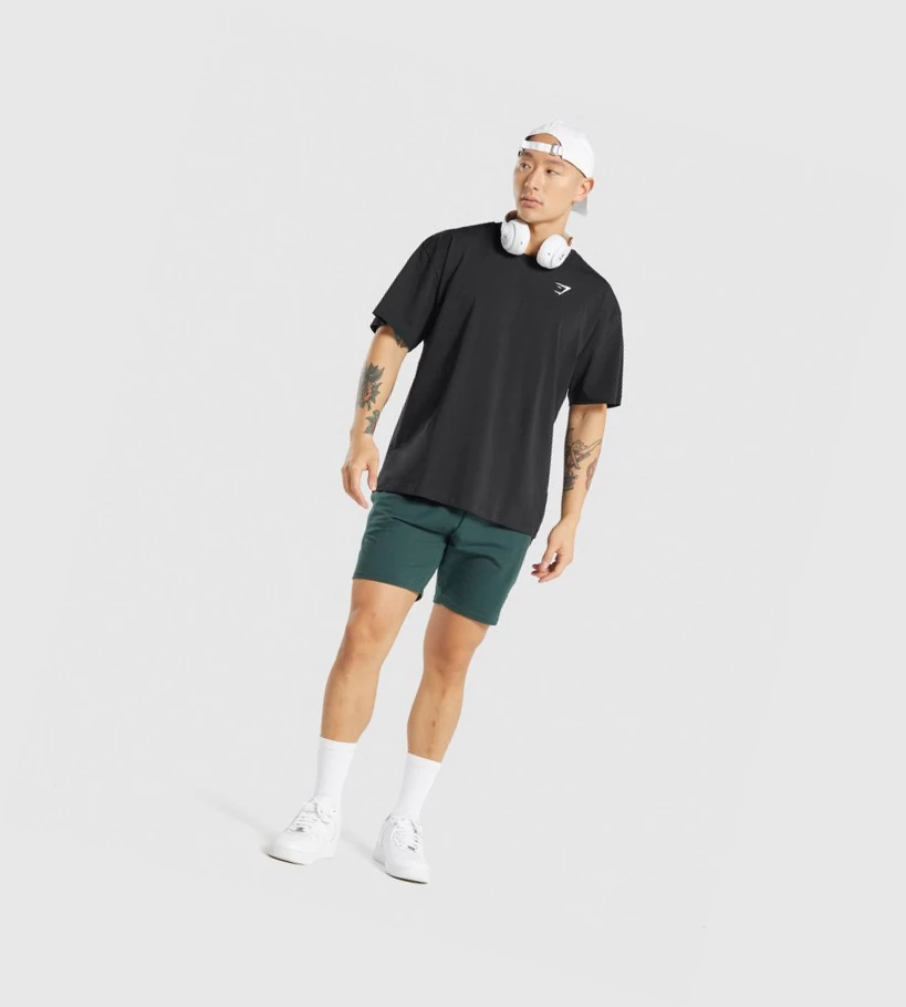 Gymshark Oversized Miesten T Paidat Mustat | SHPJMB961