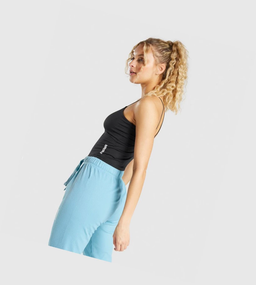 Gymshark Pause Cami Naisten Hihaton Paita Mustat | AVEPWZ751