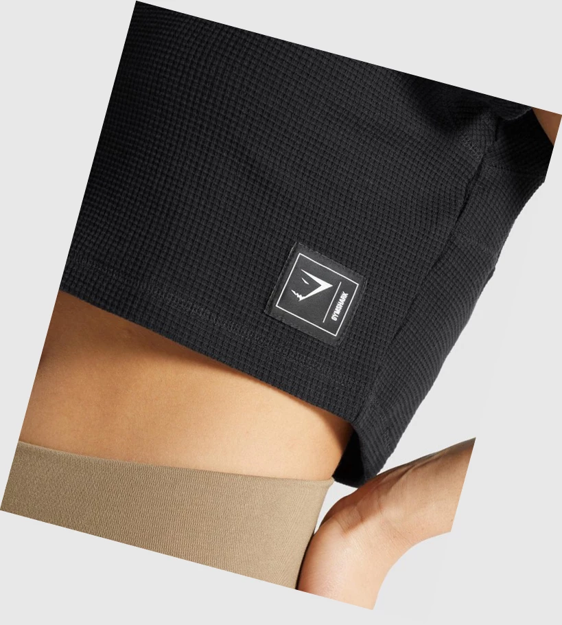 Gymshark Pause Crop Top Naisten Puserot Mustat | ILNDXV327