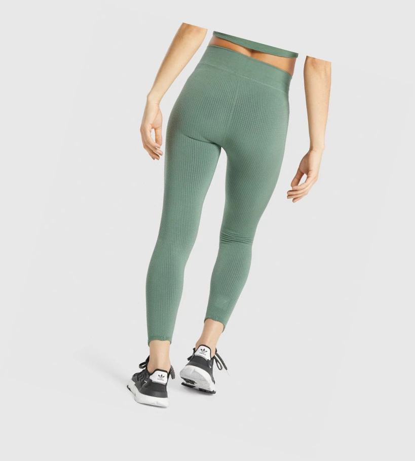 Gymshark Pause Seamless High Waisted Naisten Leggingsit Vihreä | BDVNWP760