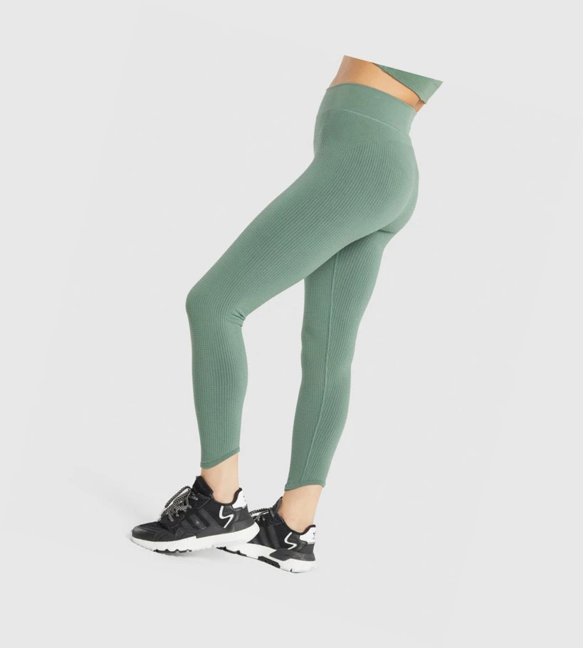 Gymshark Pause Seamless High Waisted Naisten Leggingsit Vihreä | BDVNWP760