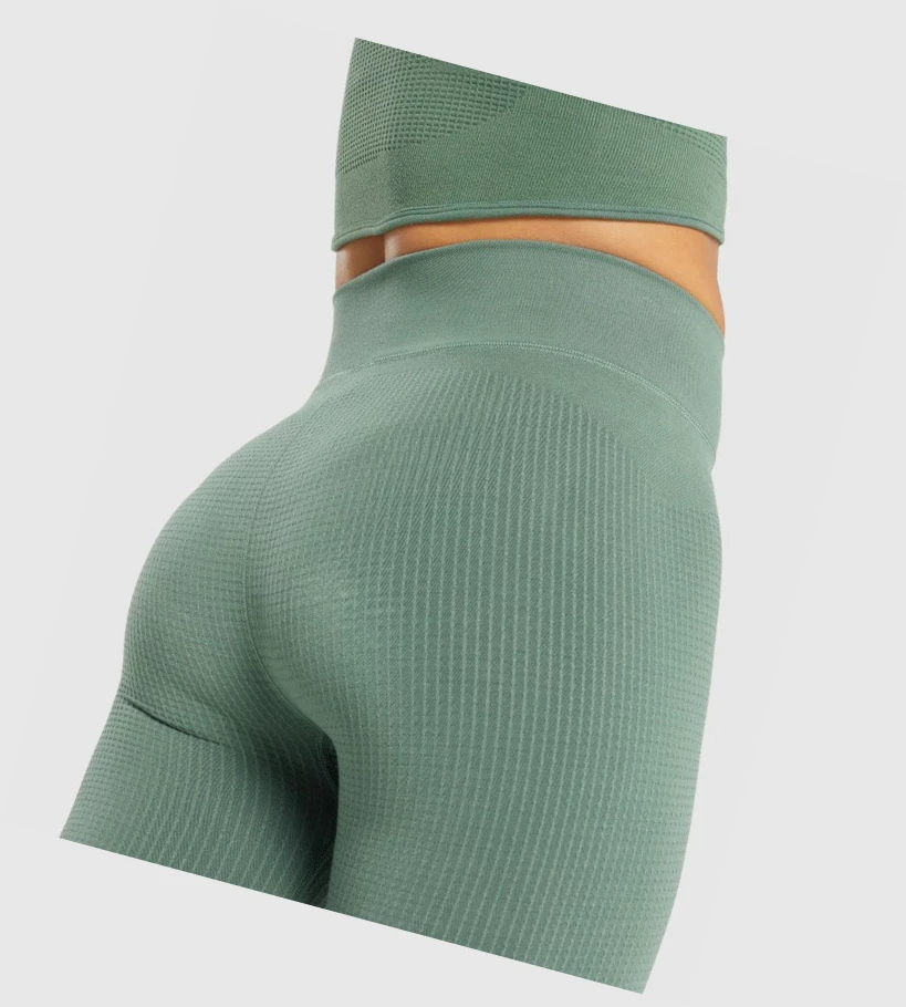 Gymshark Pause Seamless High Waisted Naisten Leggingsit Vihreä | BDVNWP760