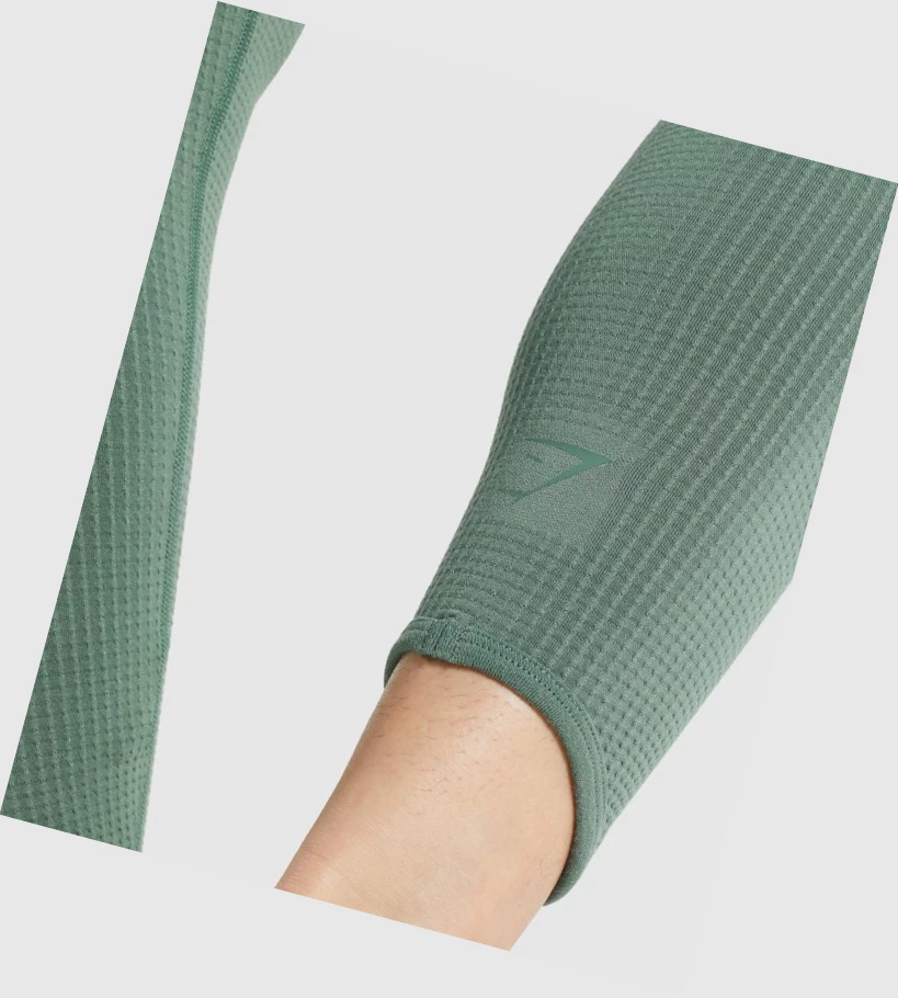 Gymshark Pause Seamless High Waisted Naisten Leggingsit Vihreä | BDVNWP760