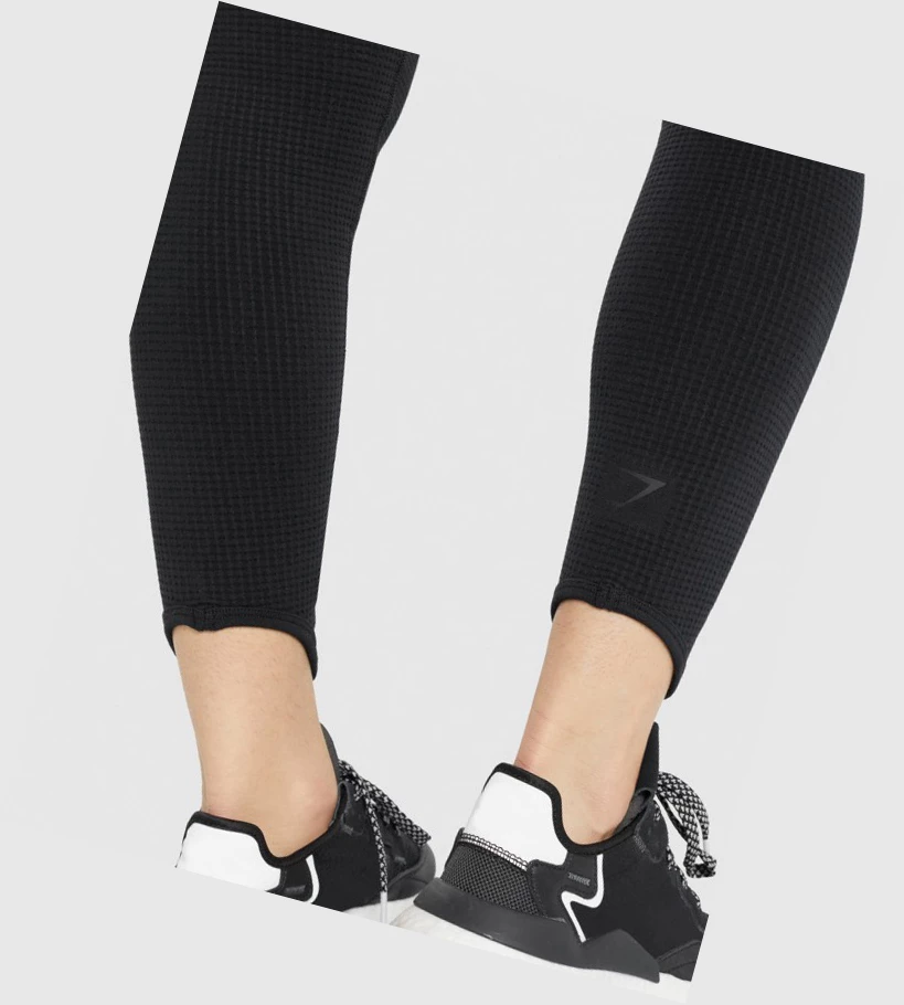 Gymshark Pause Seamless High Waisted Naisten Leggingsit Mustat | NIHSXR603