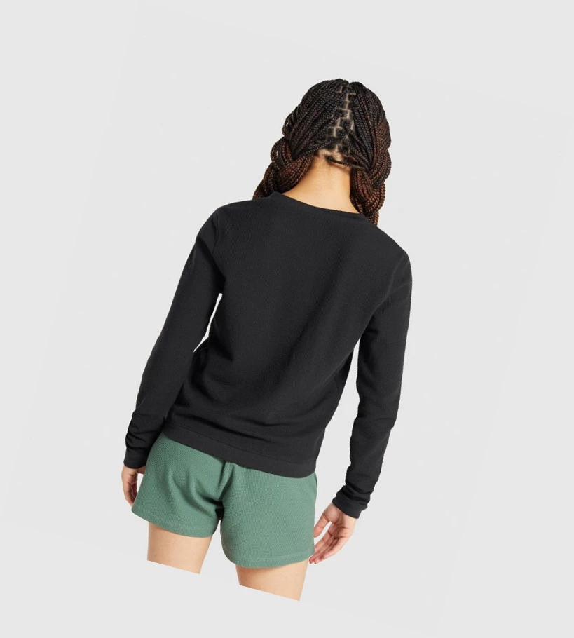 Gymshark Pause Top Naisten T Paidat Mustat | IVMSXR360
