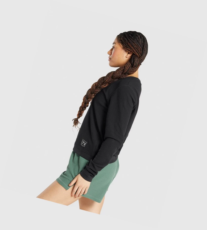 Gymshark Pause Top Naisten T Paidat Mustat | IVMSXR360