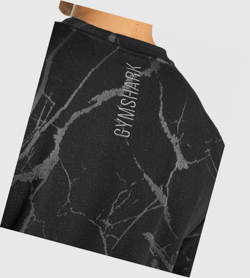 Gymshark Power Crew Miesten T Paidat Mustat | RVFYIB823