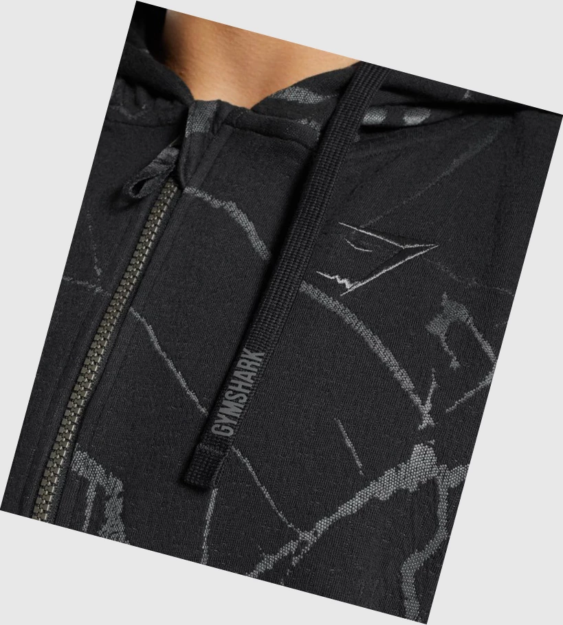 Gymshark Power Zip Up Miesten Vaatteet Mustat | CNITPH952