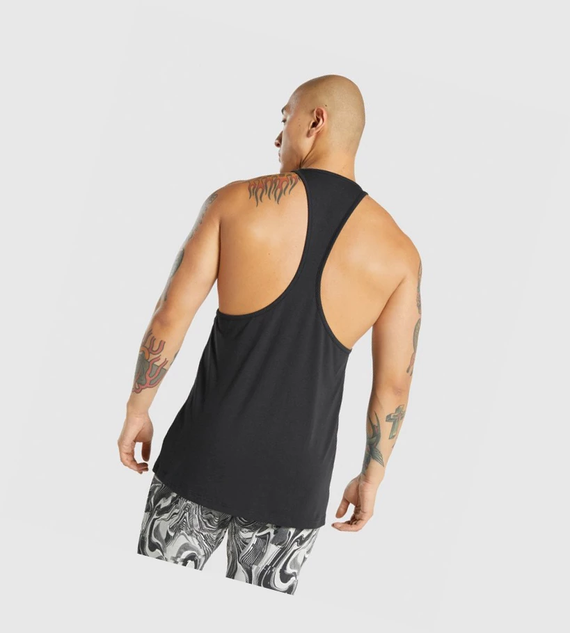 Gymshark Pre-Workout Miesten Hihaton Paita Mustat | IKJSFE389