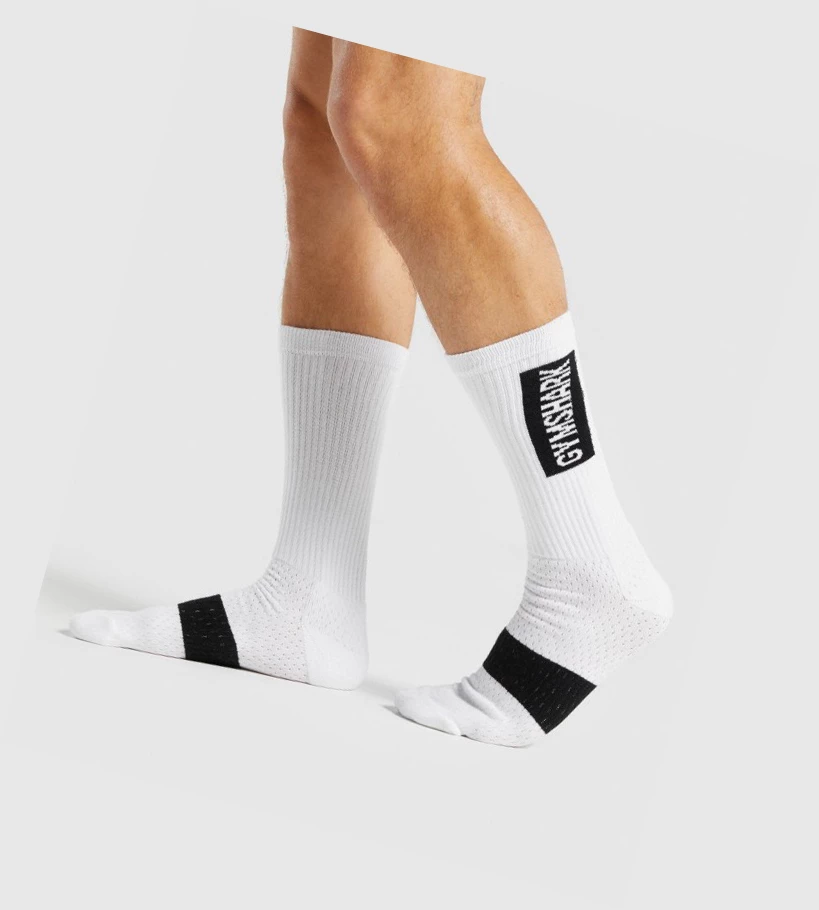 Gymshark Premium (1pk) Miesten Sukat Valkoinen | UQXVZR152