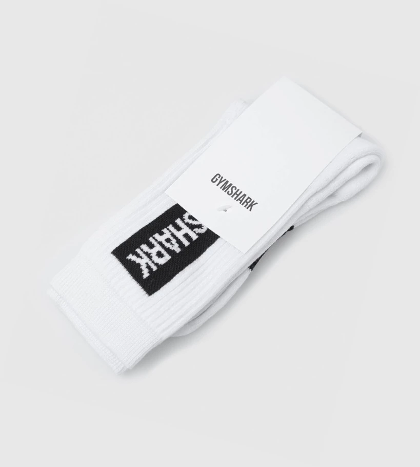Gymshark Premium (1pk) Miesten Sukat Valkoinen | UQXVZR152