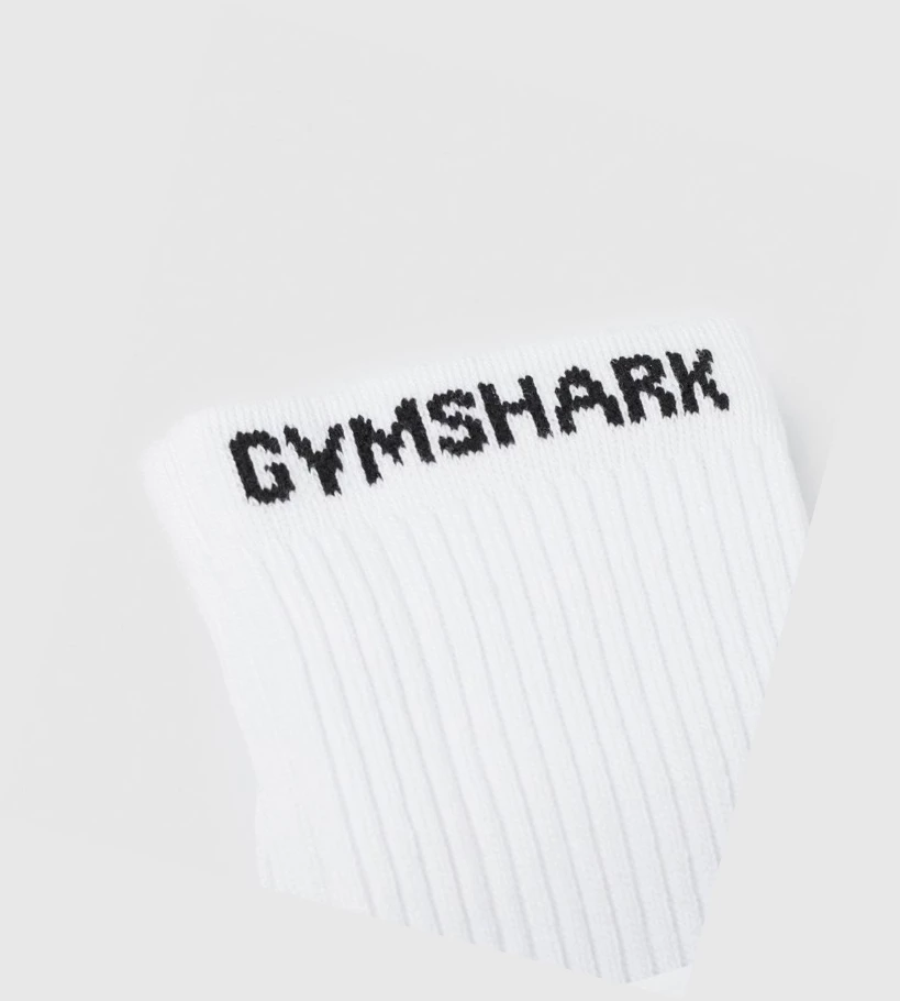 Gymshark Premium Logo 1pk Naisten Sukat Valkoinen | HOGXMY439