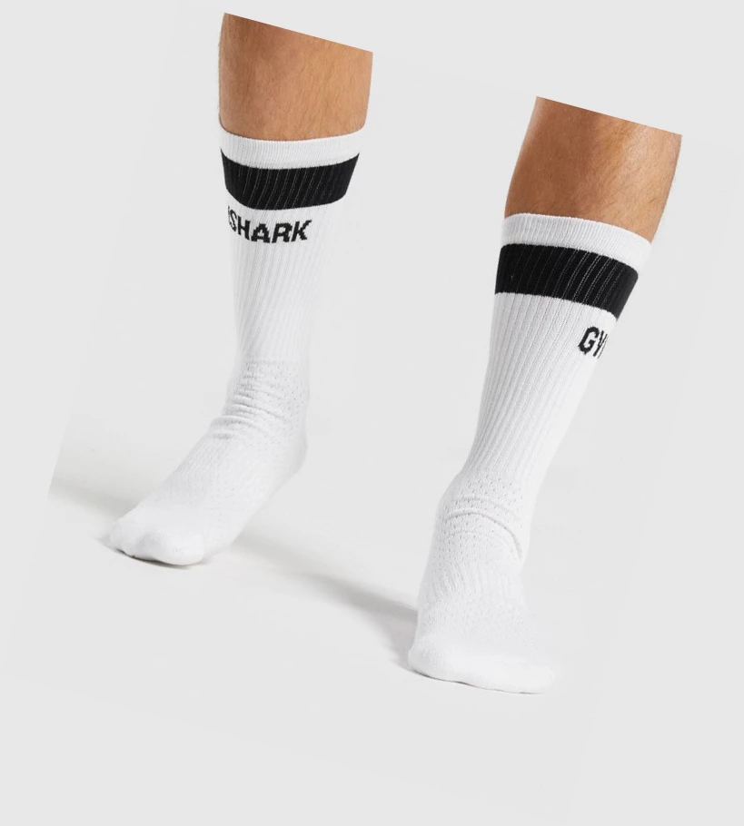 Gymshark Premium Logo 1pk Naisten Sukat Valkoinen | WZTHCJ174