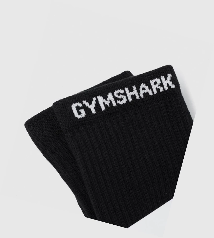 Gymshark Premium Logo 1pk Naisten Sukat Mustat | ZUKCAE074