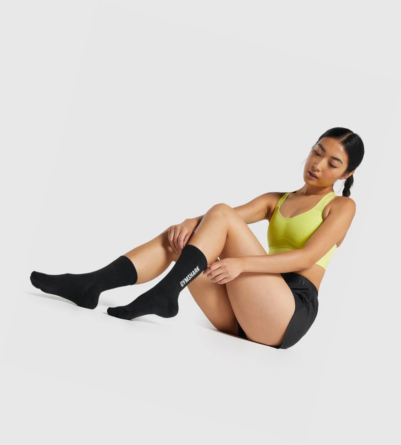Gymshark Premium Logo Naisten Sukat Mustat | RNLHQO926