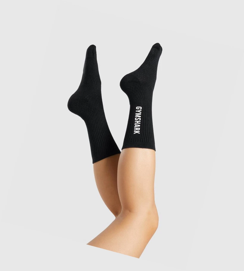 Gymshark Premium Logo Naisten Sukat Mustat | RNLHQO926