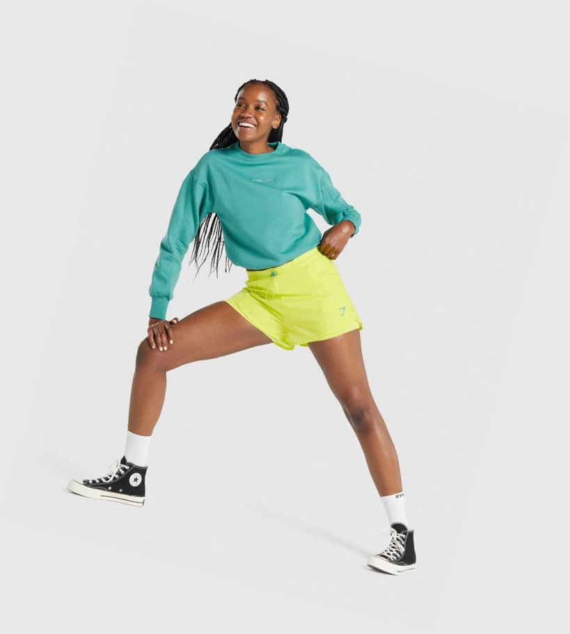 Gymshark Pulse 2 in 1 Naisten Shortsit Keltainen | BMDYRX328