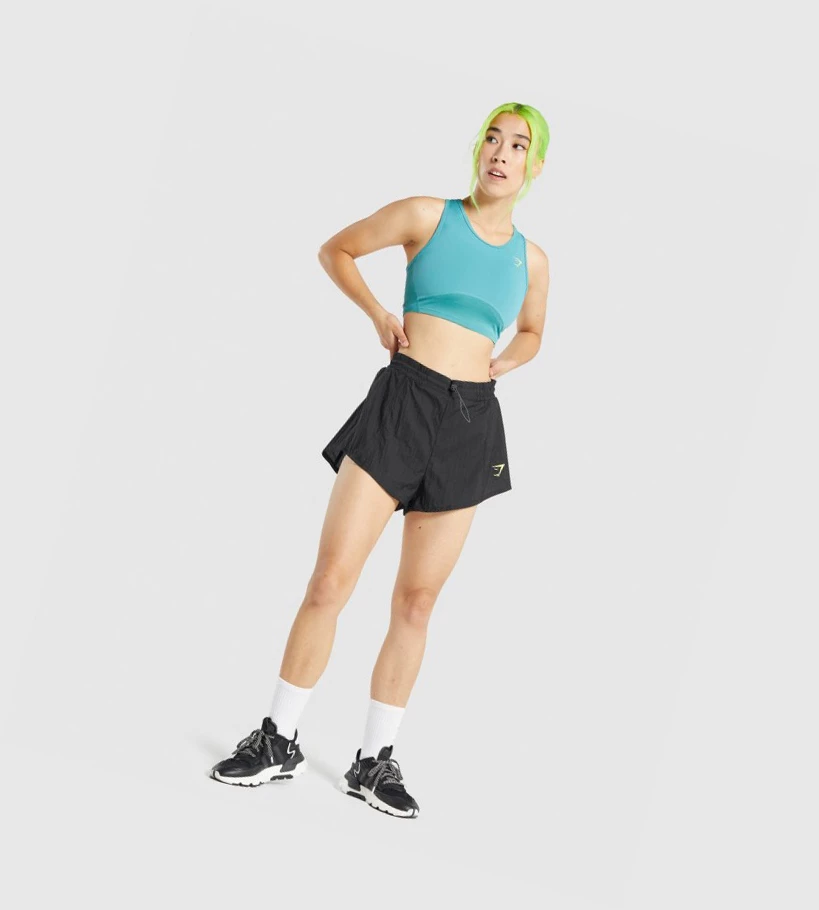 Gymshark Pulse 2 in 1 Naisten Shortsit Mustat | LXFRAH168