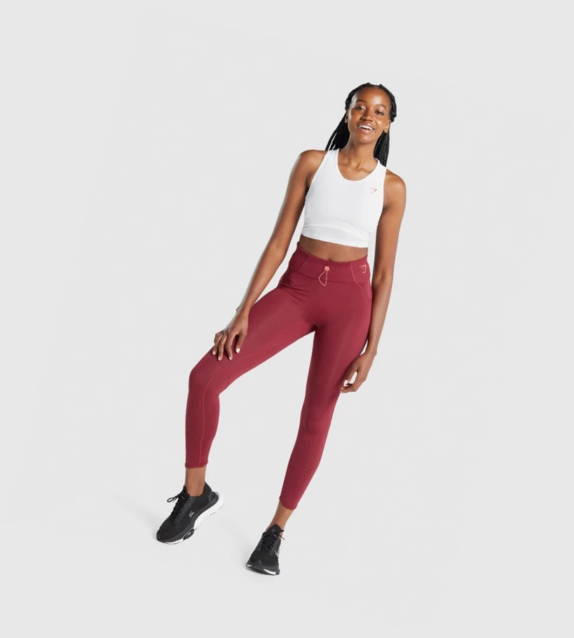 Gymshark Pulse Crop Naisten Hihaton Paita Valkoinen | DBKVSM675