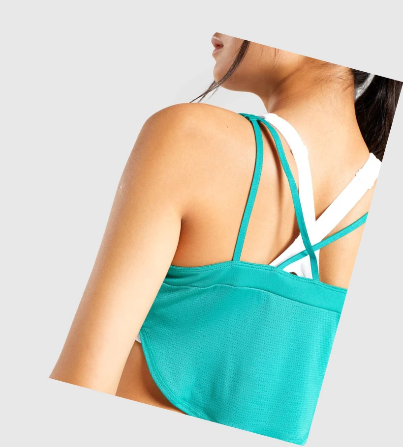 Gymshark Pulse Crop Top Naisten Puserot Vihreä | VQIWUX370