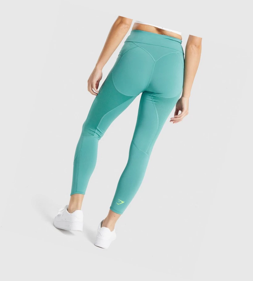Gymshark Pulse High Waisted Naisten Leggingsit Turkoosi | HKDJXN183