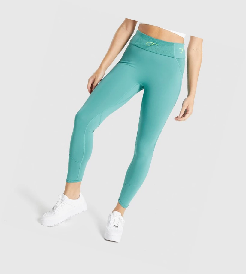 Gymshark Pulse High Waisted Naisten Leggingsit Turkoosi | HKDJXN183