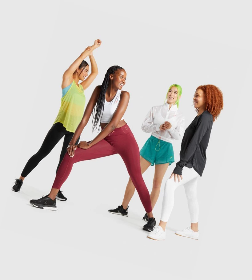 Gymshark Pulse High Waisted Naisten Leggingsit Viininpunainen | KUFMVX603