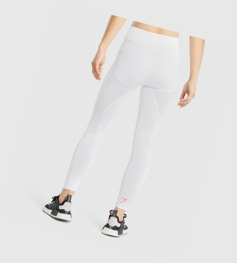 Gymshark Pulse High Waisted Naisten Leggingsit Valkoinen | NLDGCP724