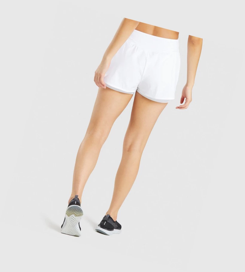 Gymshark Pulse Mid Rise Naisten Shortsit Valkoinen | CYTJAP563