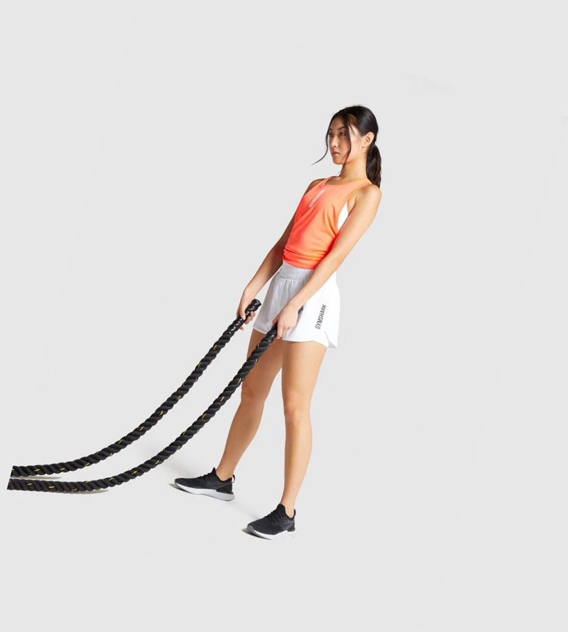 Gymshark Pulse Mid Rise Naisten Shortsit Valkoinen | CYTJAP563