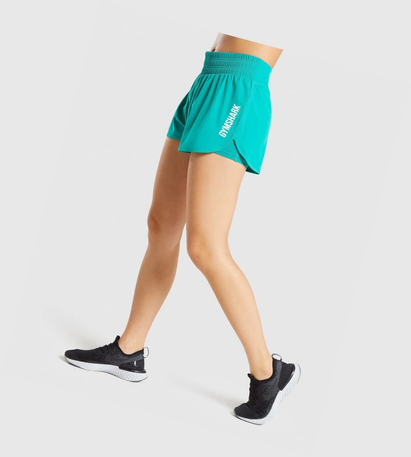Gymshark Pulse Mid Rise Naisten Shortsit Vihreä | VNKQBM163