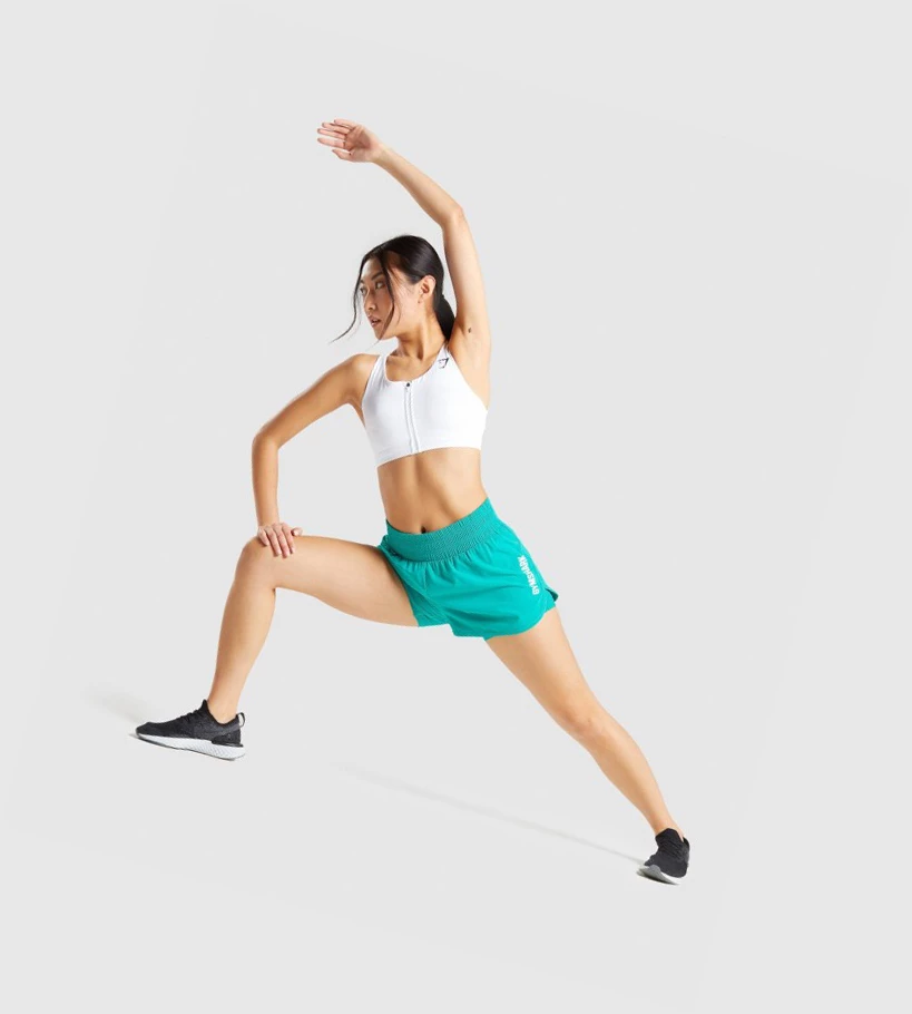 Gymshark Pulse Mid Rise Naisten Shortsit Vihreä | VNKQBM163