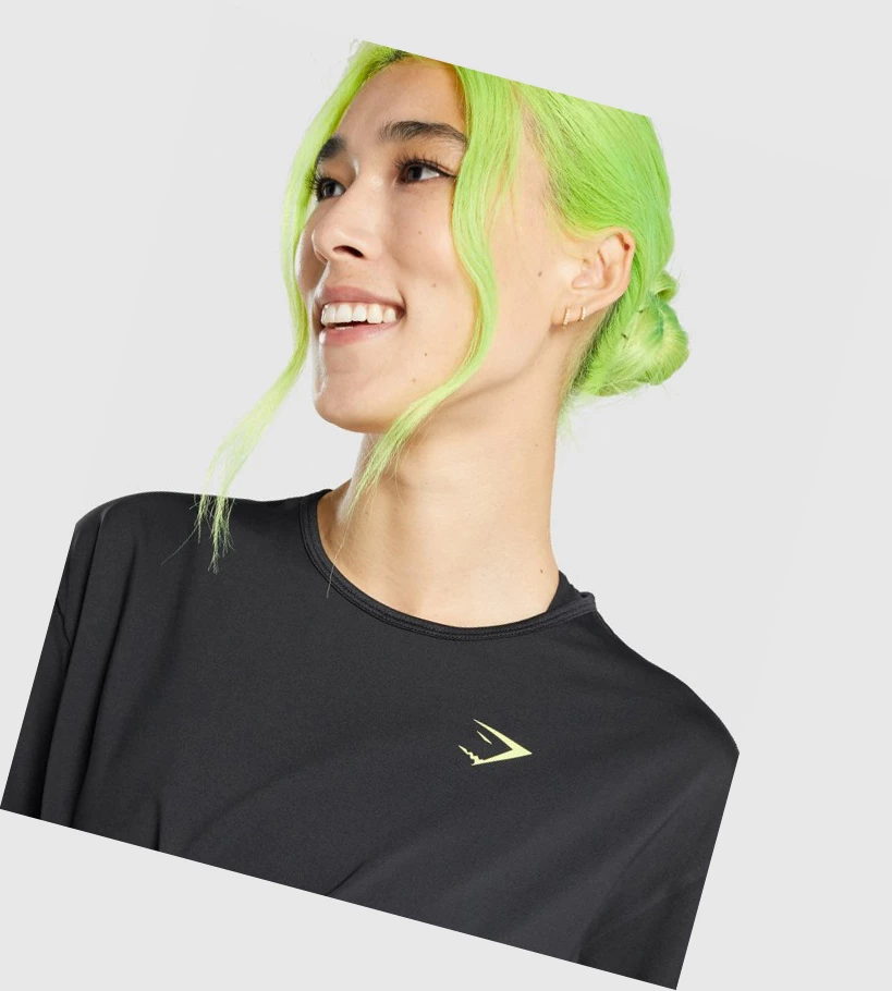 Gymshark Pulse Naisten T Paidat Mustat | NFGOQI273