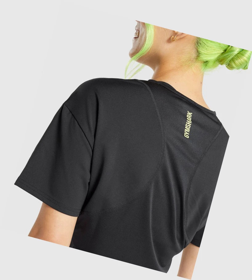 Gymshark Pulse Naisten T Paidat Mustat | NFGOQI273